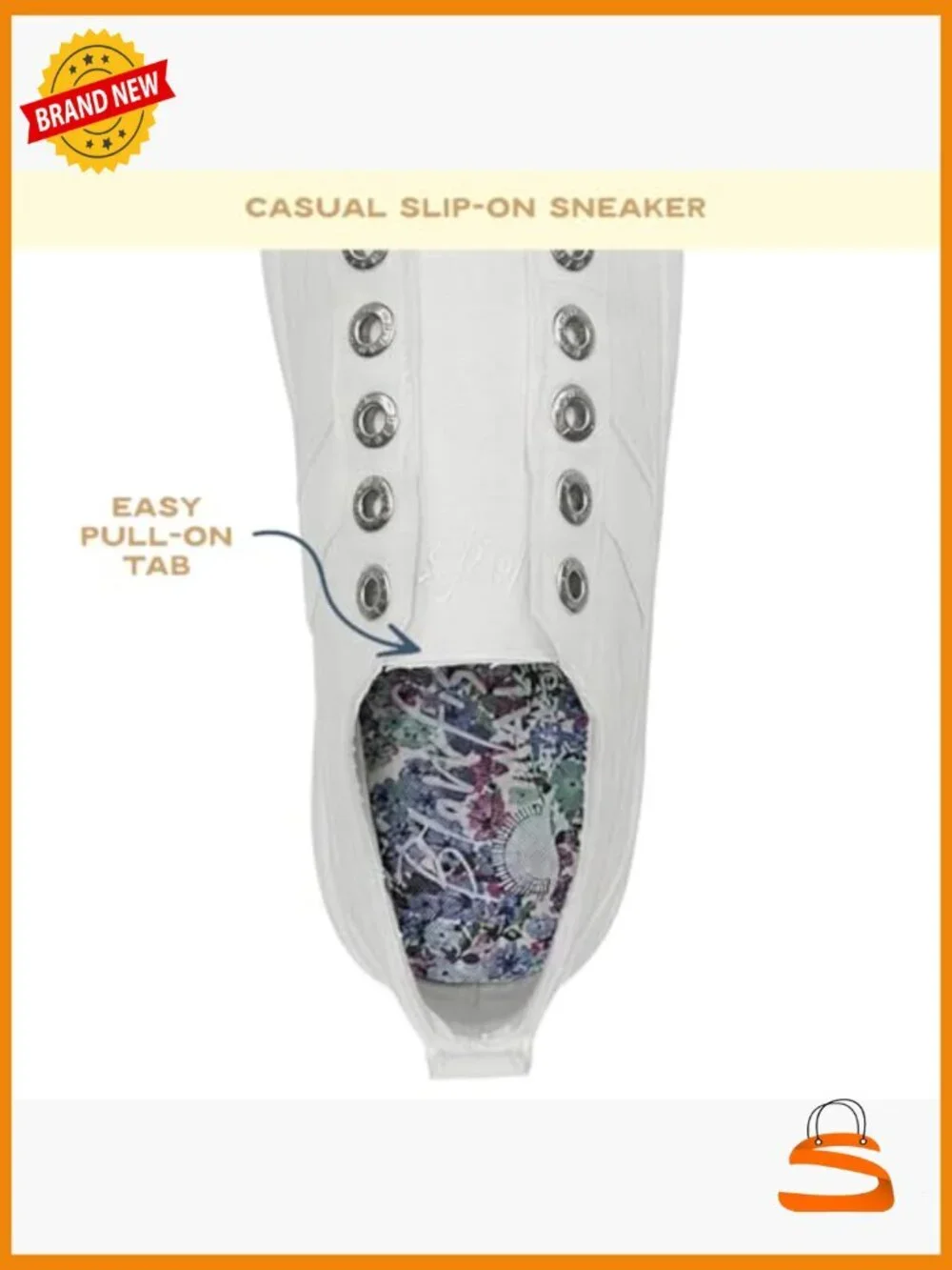 Slip-On Fashion Sneakers with Canvas Upper and Lightweight Sole